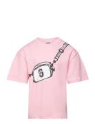 Short Sleeves Tee-Shirt Tops T-Kortærmet Skjorte Pink Little Marc Jacobs