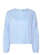Blouse Tops Blouses Long-sleeved Blue United Colors Of Benetton