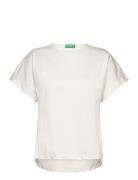 T-Shirt Tops T-shirts & Tops Short-sleeved Cream United Colors Of Benetton