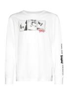 Levi's® Photoreal Long Sleeve Tee Tops T-shirts Long-sleeved T-Skjorte White Levi's