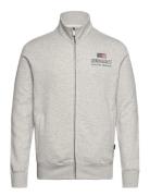 Skipper Zip Sweatshirt Tops Sweatshirts & Hoodies Sweatshirts Grey Sebago