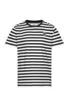 Ola Junior Chrome Badge T-Shirt Gots Tops T-Kortærmet Skjorte Multi/patterned Double A By Wood Wood