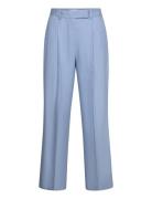 June Bottoms Trousers Wide Leg Blue Reiss