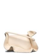 Scarlino Frill Linen Double Faced Nappa Bags Small Shoulder Bags-crossbody Bags Cream ATP Atelier