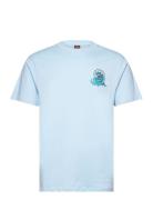 Screaming Wave T-Shirt Tops T-Kortærmet Skjorte Blue Santa Cruz