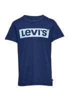 Levi's® Short Sleeve Box Tab Tee Tops T-Kortærmet Skjorte Blue Levi's