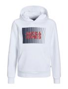 Jjecorp Logo Sweat Hood Play Noos Jnr Tops Sweatshirts & Hoodies Hoodies White Jack & J S