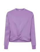 Pkchilli Ls O-Neck Short Twist Sweat Bc Tops Sweatshirts & Hoodies Sweatshirts Purple Little Pieces