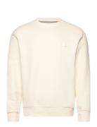 Jprcc Badge Sweat Crew Neck Tops Sweatshirts & Hoodies Sweatshirts Cream Jack & J S