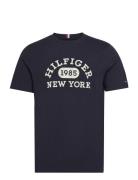 Monotype Collegiate Tee Tops T-Kortærmet Skjorte Navy Tommy Hilfiger