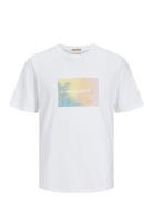 Joraruba Sunset Branding Tee Ss Jnr Tops T-Kortærmet Skjorte White Jack & J S