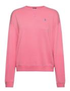 Fleece Crewneck Pullover Tops Sweatshirts & Hoodies Sweatshirts Pink Polo Ralph Lauren