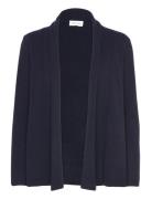 Rollerneck Cardigan Tops Knitwear Cardigans Navy Davida Cashmere