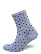 Pcsebby Glitter Long Pattern Noos Bc Lingerie Socks Regular Socks Blue Pieces