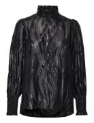 Luz Tops Blouses Long-sleeved Black SUNCOO Paris