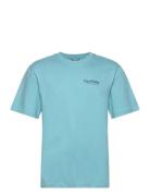 Hudson Script T-Shirt Tops T-Kortærmet Skjorte Blue Penfield