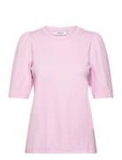 Mschtiffa Organic 2/4 Puff Tee Tops T-shirts & Tops Short-sleeved Pink MSCH Copenhagen