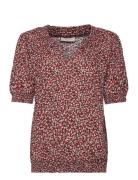 Fqadney-Blouse Tops T-shirts & Tops Short-sleeved Multi/patterned FREE/QUENT