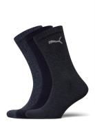 Puma Crew Sock Light 3P Lingerie Socks Regular Socks Blue PUMA