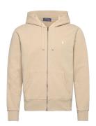 Loopback Fleece Full-Zip Hoodie Tops Sweatshirts & Hoodies Hoodies Beige Polo Ralph Lauren