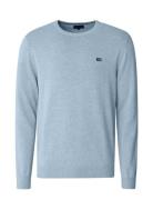 Bradley Cotton Crew Sweater Tops Knitwear Round Necks Blue Lexington Clothing