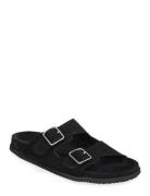 Blake Sandal - Black Suede Shoes Summer Shoes Sandals Black Garment Project