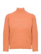 Dita Strik Pullover Tops Knitwear Turtleneck Coral Minus