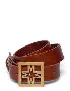 Iconic Thin Leather Belt Bælte Brown Malina