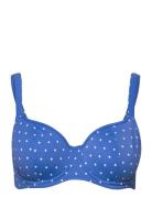 Jewel Cove Uw Sweetheart Bikini Top Swimwear Bikinis Bikini Tops Wired Bikinitops Blue Freya