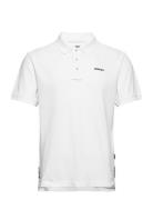 Outwashed Logo Pique Tops Polos Short-sleeved White Sebago