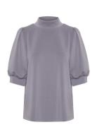 21 The Puff Blouse Tops Blouses Short-sleeved Grey My Essential Wardrobe