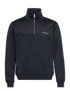 Ballier Track Half-Zip Sweatshirt Tops Sweatshirts & Hoodies Sweatshirts Navy Les Deux