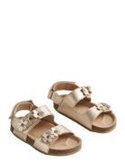 Sandal Cork Open Toe Clare Flowers Shoes Summer Shoes Sandals Gold Wheat