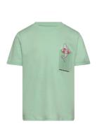 Printed T-Shirt Tops T-Kortærmet Skjorte Green Tom Tailor