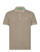 H/S Polo Shirt Tops Polos Short-sleeved Green United Colors Of Benetton