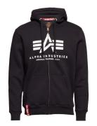 Basic Zip Hoodie Designers Sweatshirts & Hoodies Hoodies Black Alpha Industries