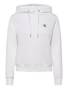 Ck Embroidery Hoodie Tops Sweatshirts & Hoodies Hoodies White Calvin Klein Jeans