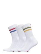 Tennis Crew Socks 3-Pack Sport Socks Regular Socks White Danish Endurance
