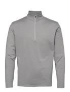 Mens Dunbar Halfzip Fleece Sport T-Langærmet Skjorte Grey Abacus