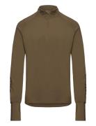 Borg Midlayer Half Zip Sport Sweatshirts & Hoodies Fleeces & Midlayers Khaki Green Björn Borg