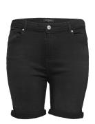 Carlaola Hw Shorts Azg573 Dnm Bottoms Shorts Denim Shorts Black ONLY Carmakoma