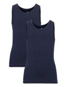 Jbs Of Dk Boys 2-Pack Singlet Tops T-shirts Sleeveless Navy JBS Of Denmark