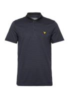 Golf Microstripe Polo Sport Polos Short-sleeved Black Lyle & Scott Sport