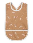 Cross Back Bib - Shooting Star Baby & Maternity Baby Feeding Bibs Sleeveless Bibs Brown Fabelab