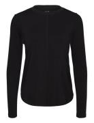 Delight Crew Neck Long Sleeve Sport T-shirts & Tops Long-sleeved Black Casall