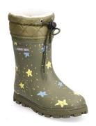 Rd Thermal Flash Stars Kids Shoes Rubberboots High Rubberboots Khaki Green Rubber Duck
