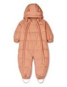 Sylvie Baby Down Snow Suit Outerwear Coveralls Snow-ski Coveralls & Sets Pink Liewood