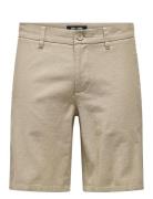 Onsmark 0011 Cotton Linen Shorts Noos Bottoms Shorts Chinos Shorts Beige ONLY & SONS