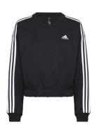 Essentials 3-Stripes Crop Sweatshirt Sport Sweatshirts & Hoodies Sweatshirts Black Adidas Sportswear