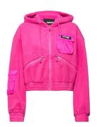 Dracyyy Teddy Jacket Tops Sweatshirts & Hoodies Hoodies Pink ROTATE Birger Christensen